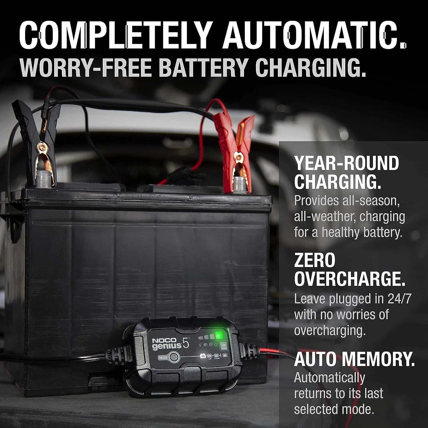Зарядний пристрій NOCO GENIUS5UK 5A 6V/12V Smart Battery Charger (AGM, GEL, Li-Ion) - Noco - GENIUS5UK зображення 4