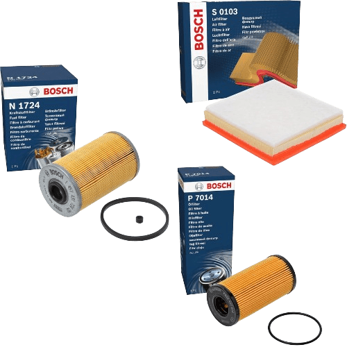 Сервісний комплект BOSCH для Vauxhall Vivaro A 2.0 CDTI 2006–2012 – масляний, повітряний та паливний фільтри - Bosch - P7014 S0103 N1724 зображення 1