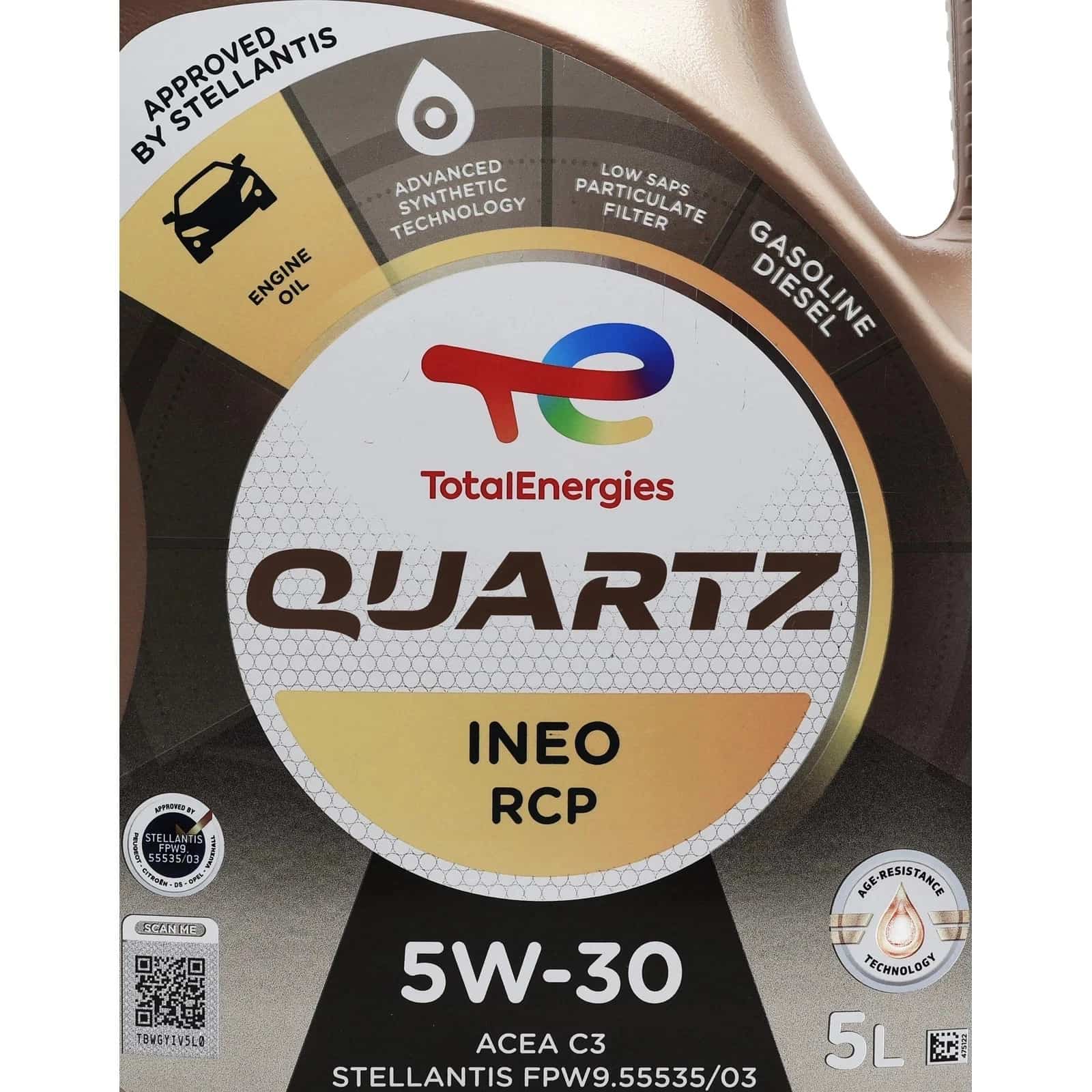 Моторна олива TotalEnergies Quartz Ineo RCP 5W-30 5л 231089 – синтетична моторна олива - TotalEnergies - 231089 зображення 6