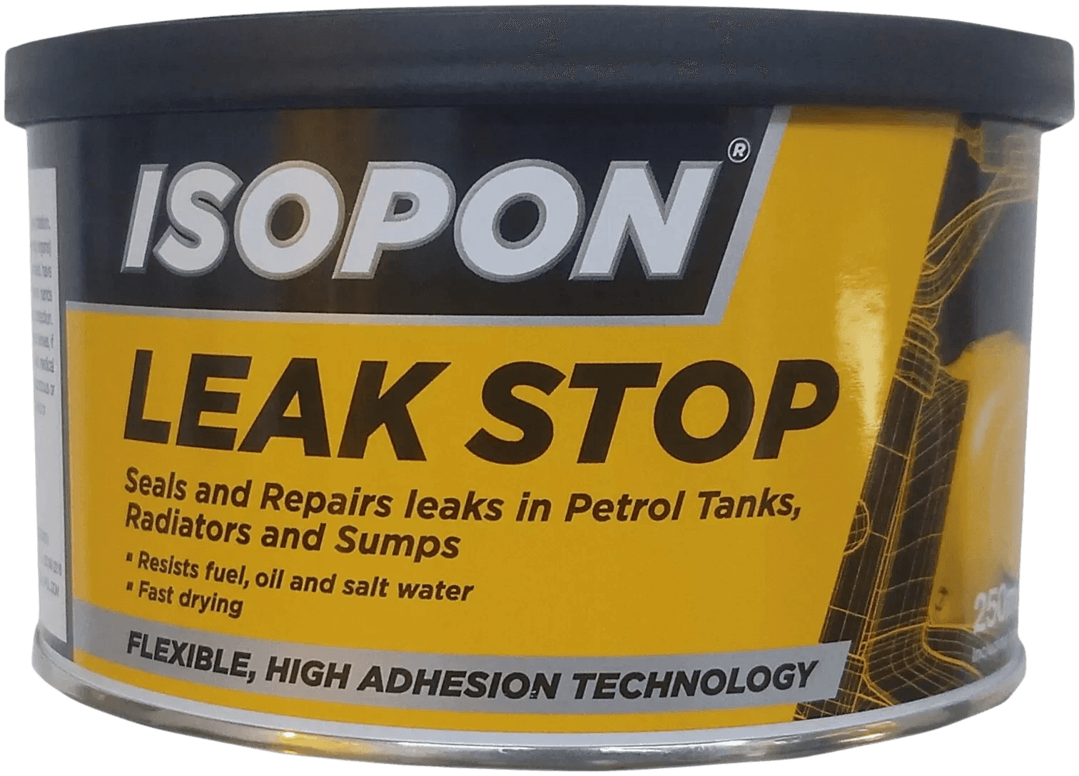 Isopon Leak Stop 250мл LKSTOP/S – гнучкий герметик для ремонту витоків паливного бака, радіатора та піддона - Isopon - LKSTOP/S
