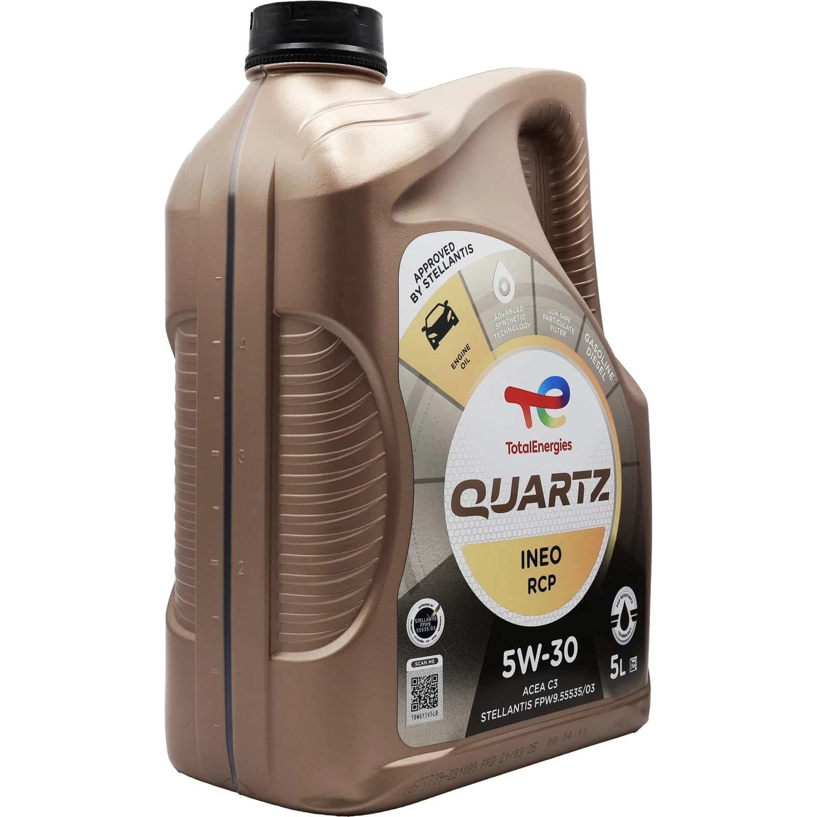 Моторна олива TotalEnergies Quartz Ineo RCP 5W-30 5л 231089 – синтетична моторна олива - TotalEnergies - 231089 зображення 3