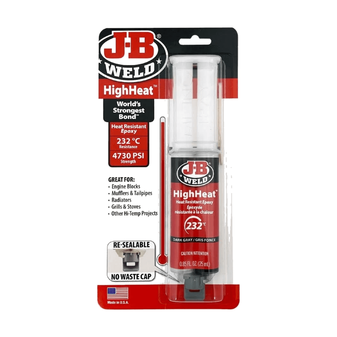 Термостійкий епоксидний клей J-B Weld HighHeat 50197, 25 мл - J-B WELD - 50197