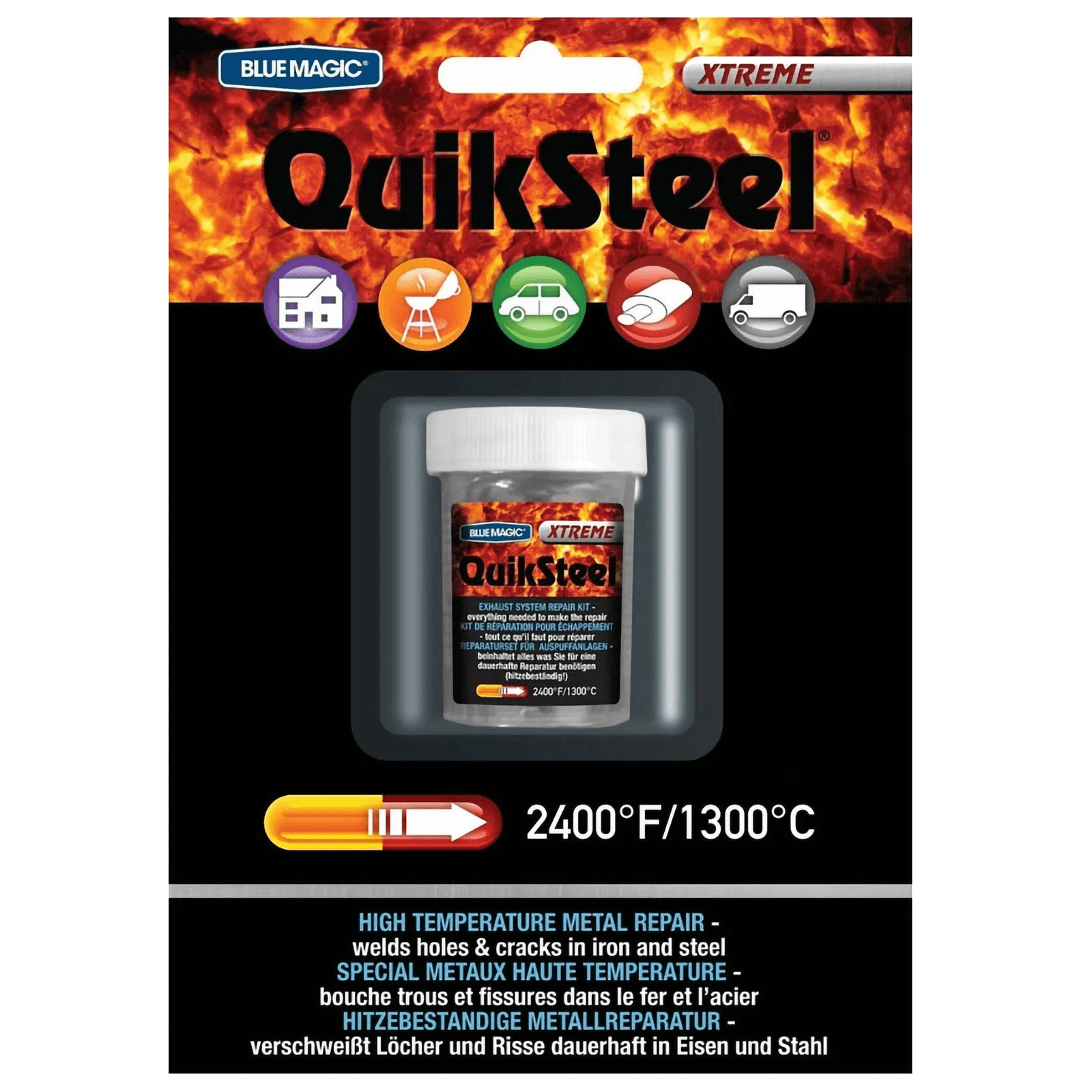 Клей для металу QuikSteel Xtreme для високих температур (до 1316°C) - QuikSteel - 18003 зображення 1